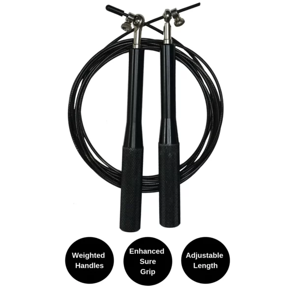 Weighted Jump Rope With Adjustable Steel Wire Cable - Image 7